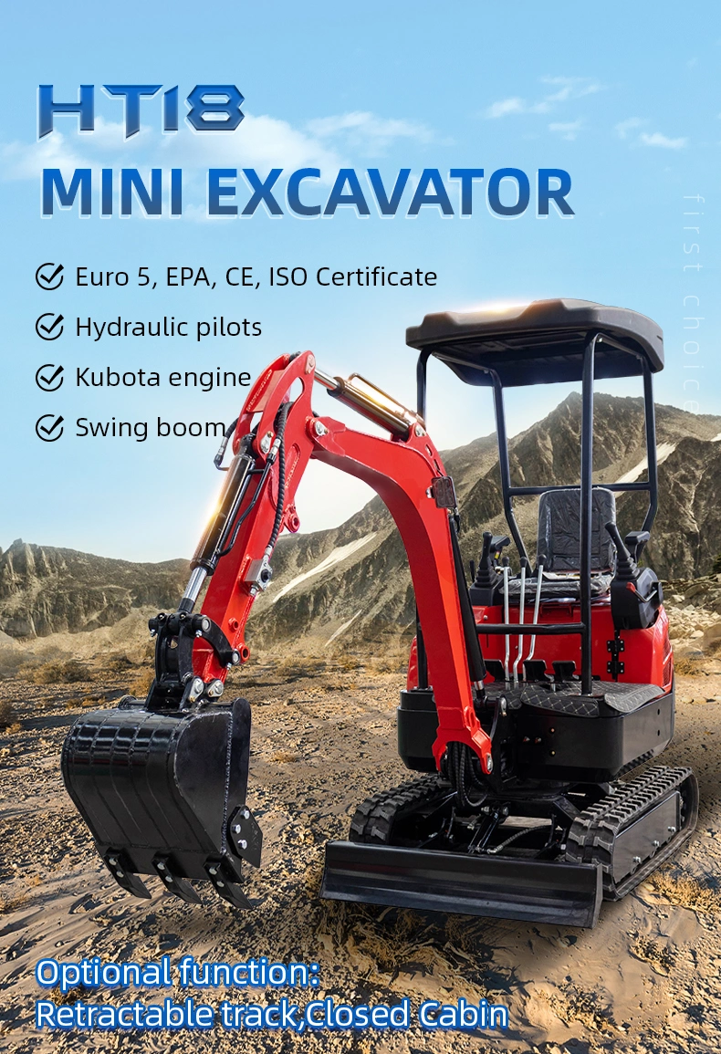 Hightop Excavator Machine Electric Hydraulic Mini Small Micro Crawler Bagger Digger Mini Excavators