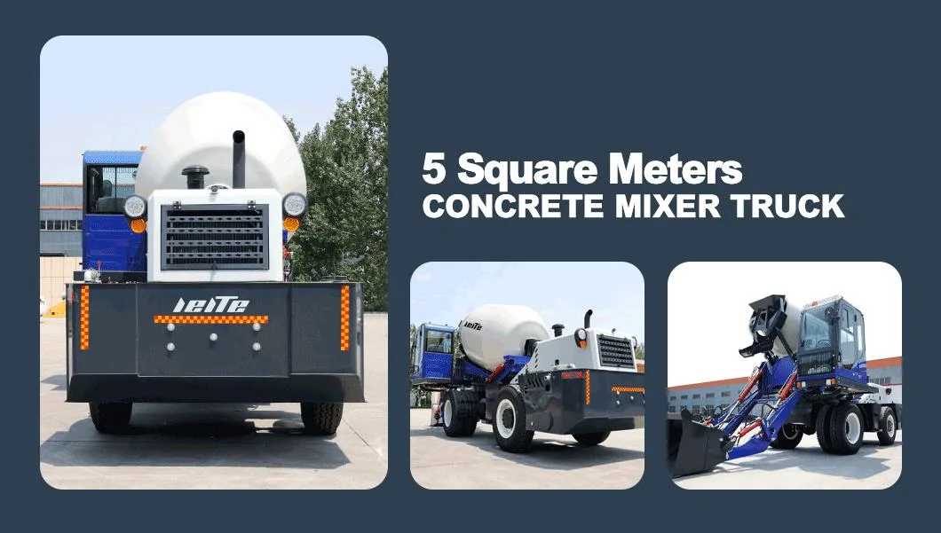 China Mixer Truck Leite Manufacturer 1 to 6 Cbm Small Mini Self Loading Concrete Truck Mixer with Hydraulic Concrete Mixer Machine Prices for Sale