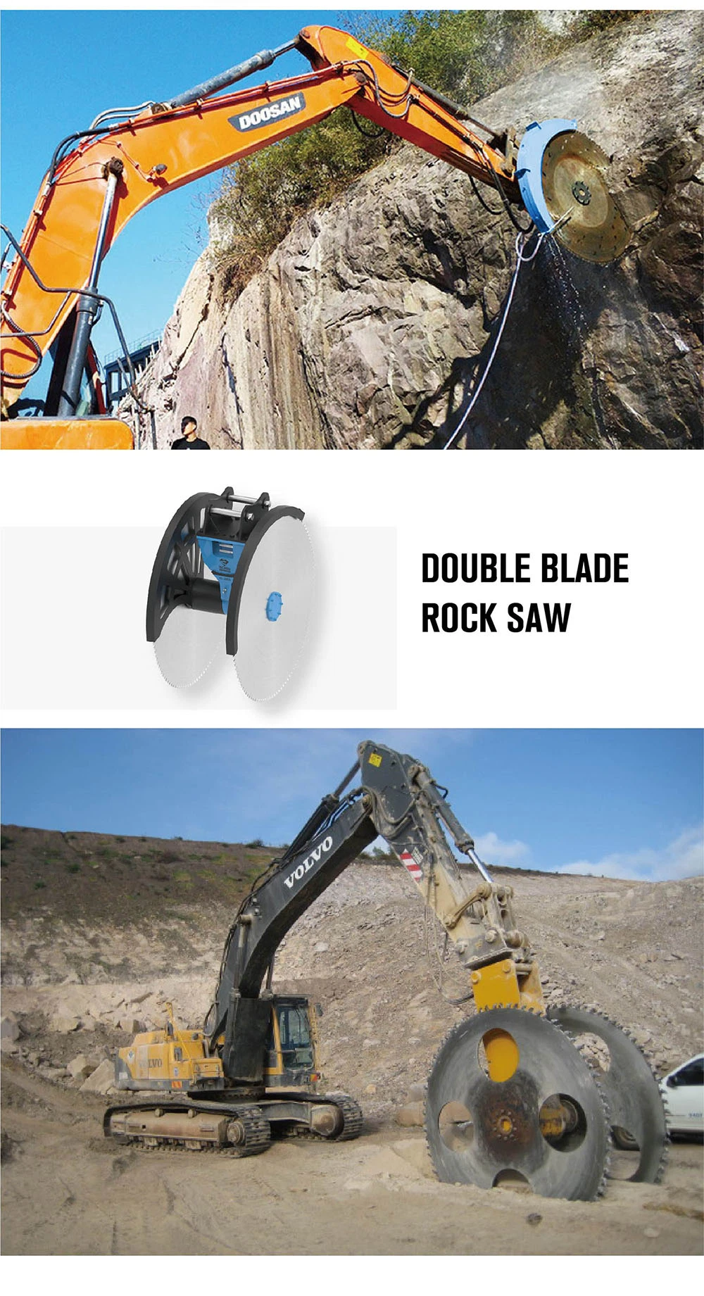 Hydraulic Cutting Machine Excavator Cutting Machine Rock Saw Attachment
