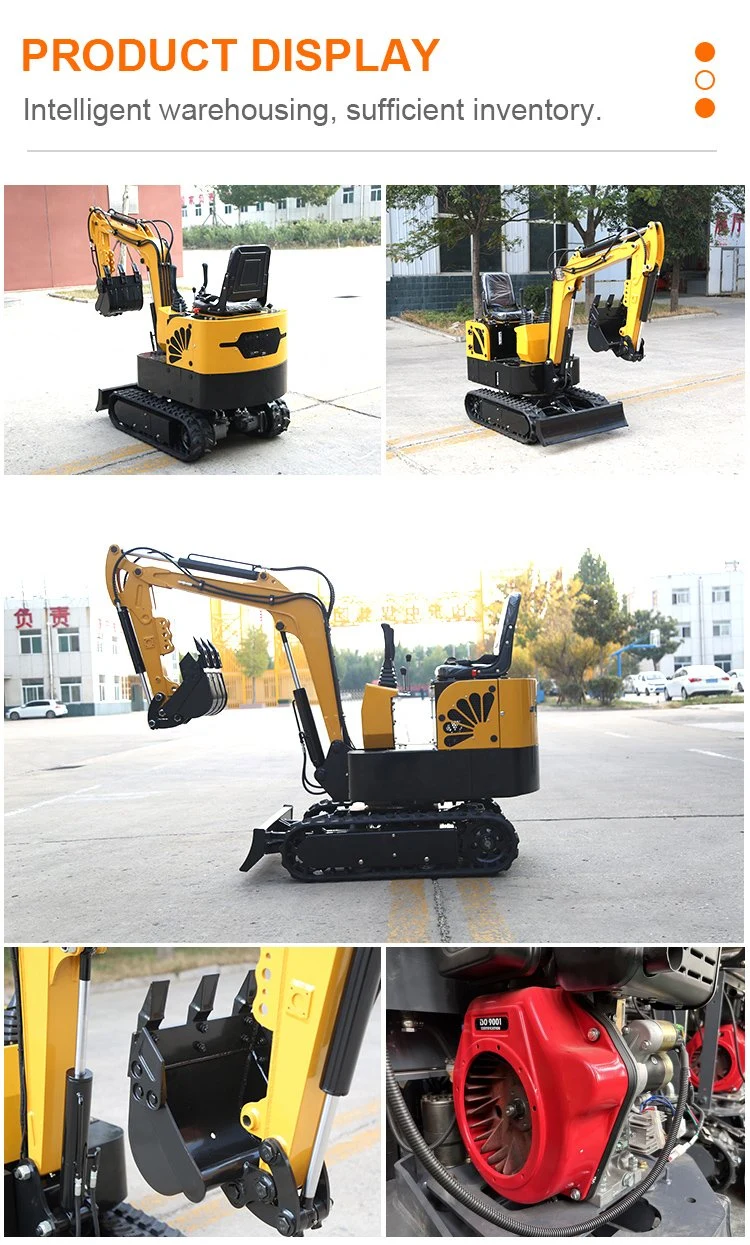 Farm Digger Orchard Garden Planting Trees Digging Pit Compact Diesel Home Mini Pelle Thumb Micro Crawler Crushing Small Mining Agricultural Trenches Excavator