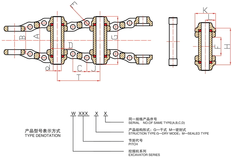 High Quality Excavator Undercarriage Track Link Excavator Chain for PC200 PC300 Track Shoe Assy