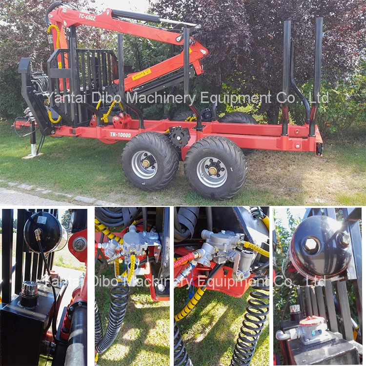 CE Diesel Gasoline Lumber ATV Log Grabbing Crane with Self-Owned Hydraulic System