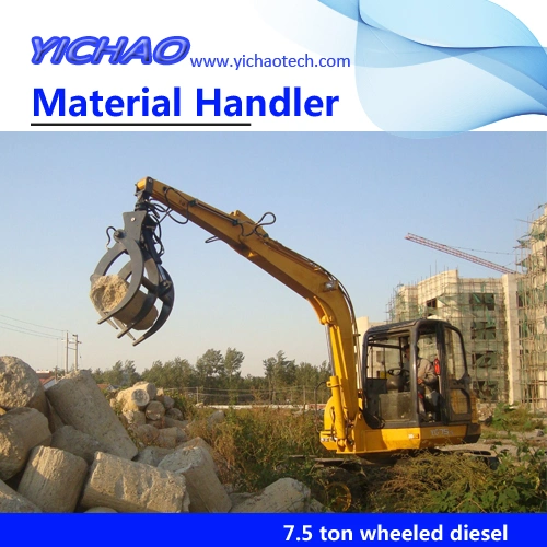 Electric Material Handler with Log Grab/ Hydraulic Log Grapple