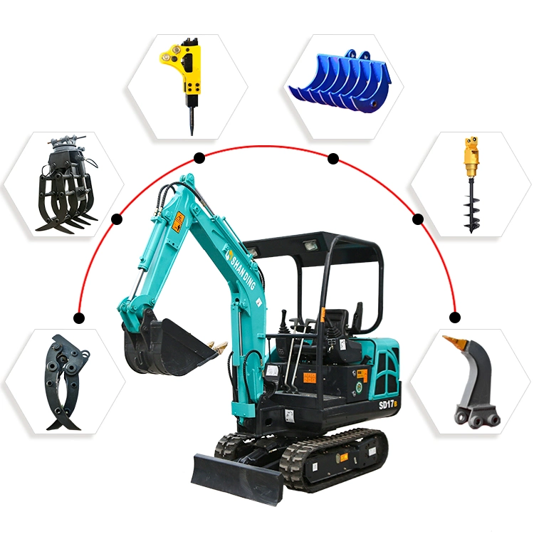 2022 Model 2 Ton Excavator with Cabin Excavator Accessories 2ton Cabin Digger with Japan Engine