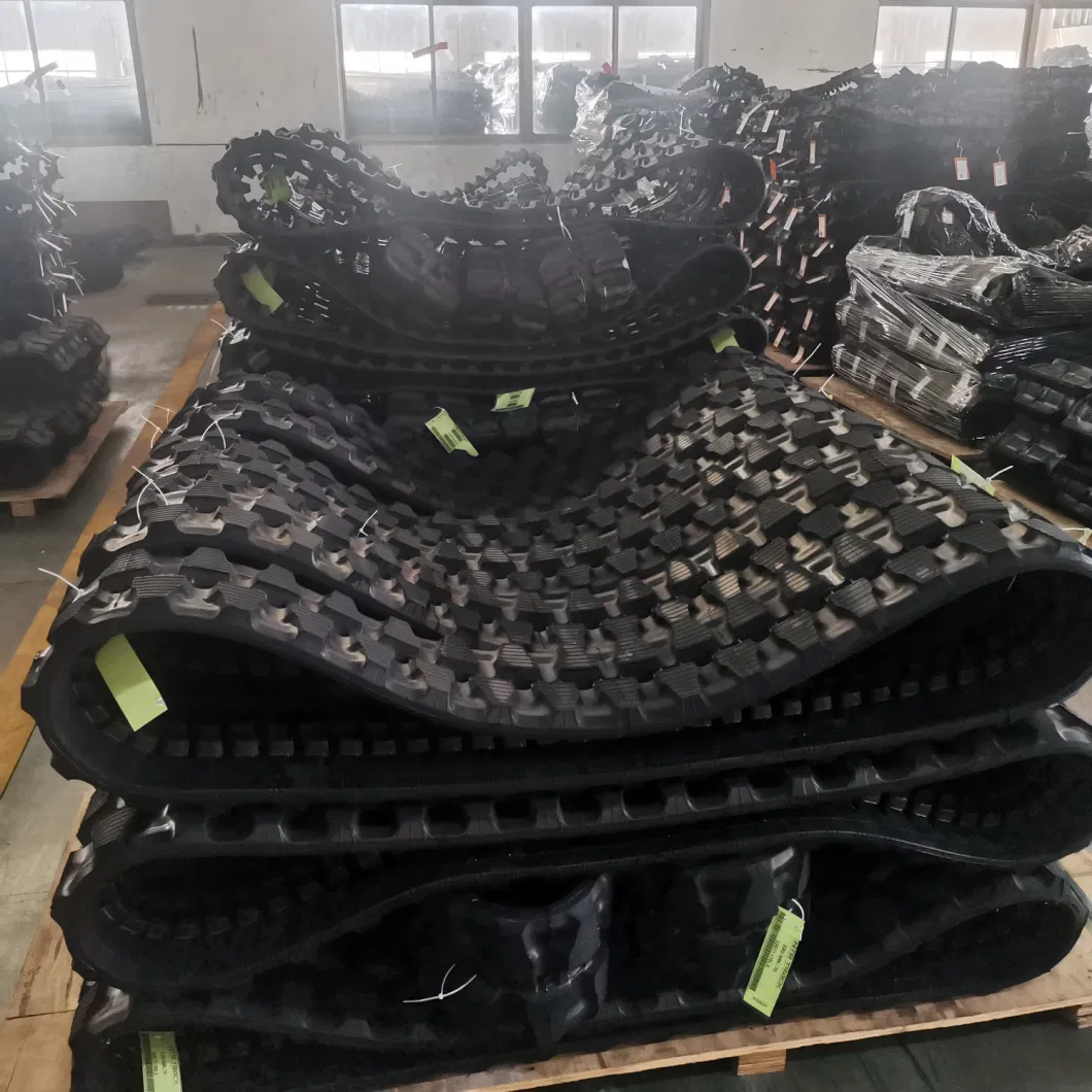 Excavator Rubber Track, Rubber Crawler Track for Bulldozer Mini Excavator Digger Equipment Parts Dumper Rubber Track Asv Track Asphalt Paver Track