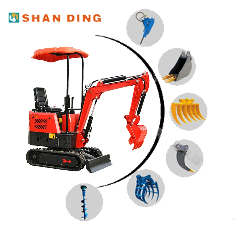 China Shanding SD15 1 2 3.5 Tons Mini Excavator with CE Excavator Parts