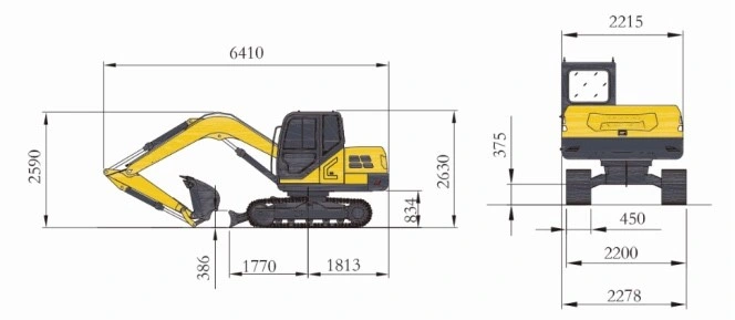Lq90 0.5m&sup3; 9ton Crawler Excavator with Bucket Huge Excavators Price