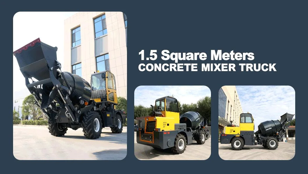 China Mixer Truck Leite Manufacturer 1 to 6 Cbm Small Mini Self Loading Concrete Truck Mixer with Hydraulic Concrete Mixer Machine Prices for Sale