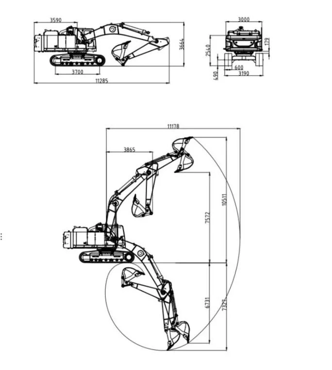 37t Large Crawler Excavator with Imported Driving Motor