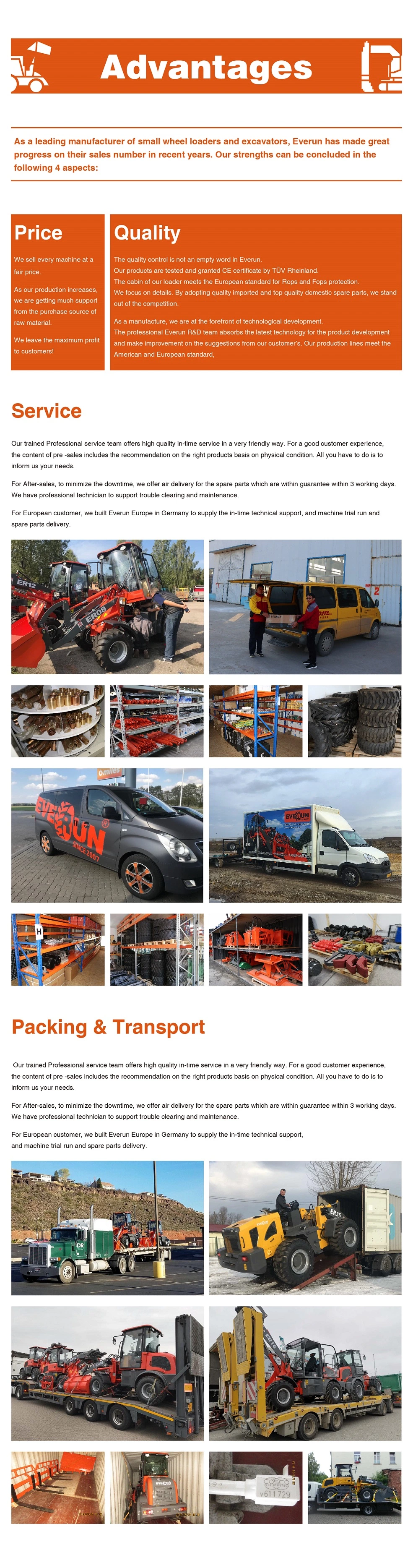 Everun CE Certified Ere60 New Engine Chain Front Shovel Bucket Household Hydraulic Pump 6 Ton Crawler Excavator