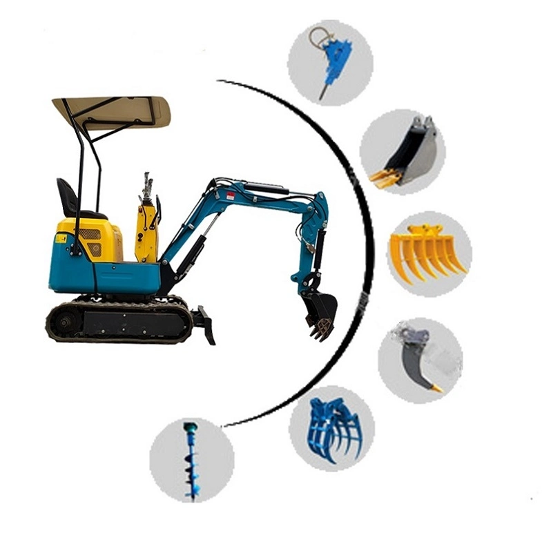 New Model Cheaper Price 1000 Kg Garden Excavator 1 Ton Mini Diggger 1 Ton Mini Escavator 1 Ton 2 Ton 3 Ton Mini Excavator