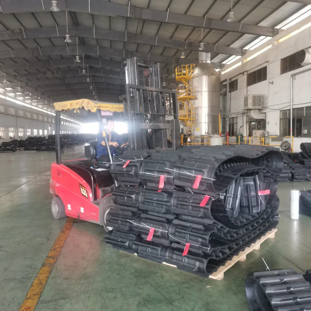 Excavator Rubber Track, Rubber Crawler Track for Bulldozer Mini Excavator Digger Equipment Parts Dumper Rubber Track Asv Track Asphalt Paver Track