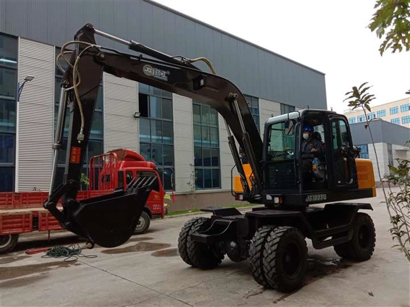 China Jigong Wheel Excavator Backhoe Digger Mini Scraper