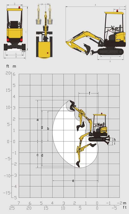 1.8/2 Ton Mini Crawler Excavator Digger with Throttle Control Cable Hydraulic Press