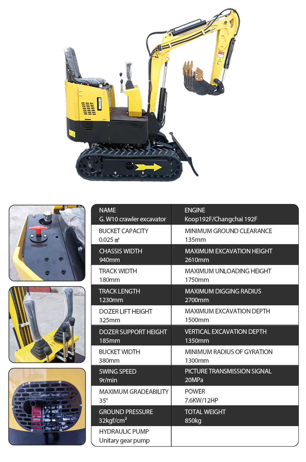 0.8t/1.0t/1.2t/1.5t 800kg1000kg1700kg 1.7ton 2.0ton Mini Excavator Hydraulic Diesel Electronic Flexible Chasis Swing Boom EPA4 CE Euro5 Gardon Construction