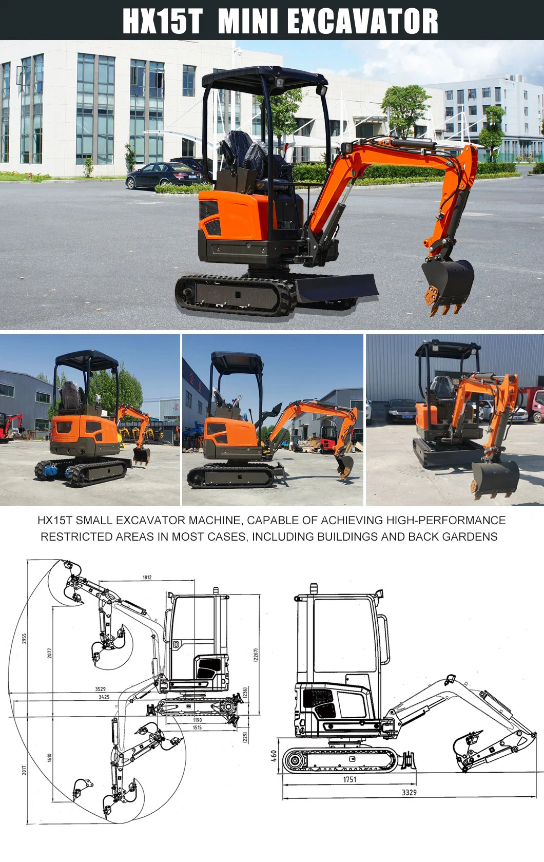 Cheap 2 Ton 3 T Mini Excavator Price CE Approved Mini Digger for Sale Small Construction Machinery Agricultural Excavators Crawler Excavators