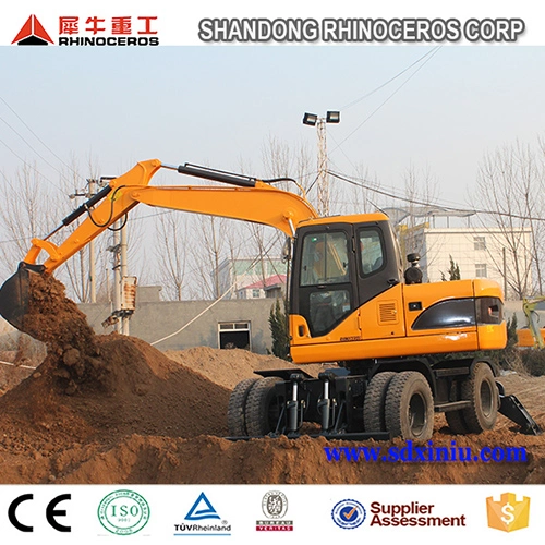 Rhinoceros Wheel Excavator X120-L, Tyre Excavator 12 Ton for Sale in China in Asia