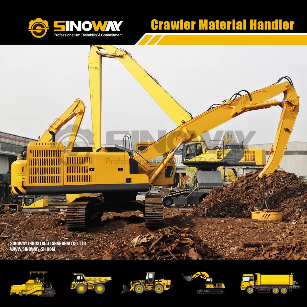 Track Type Material Handler Excavator with Scarp Matel Grabbing and Handling