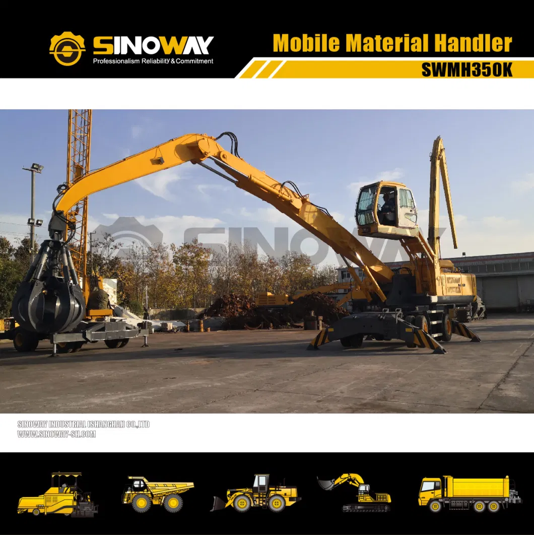 China New Mobile Material Handler on Wheel for Scrap Handling