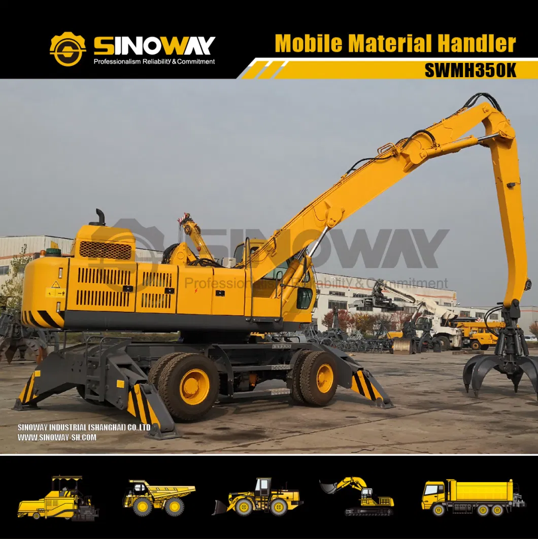 China New Mobile Material Handler on Wheel for Scrap Handling