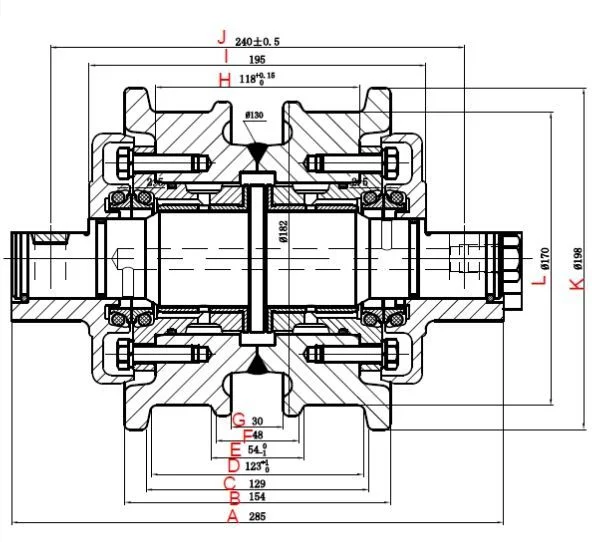 Ola Precision Mechanical Components Fabricators Excavator Roller China PC20-3 Hot-Selling Track Roller Excavator Track Bottom