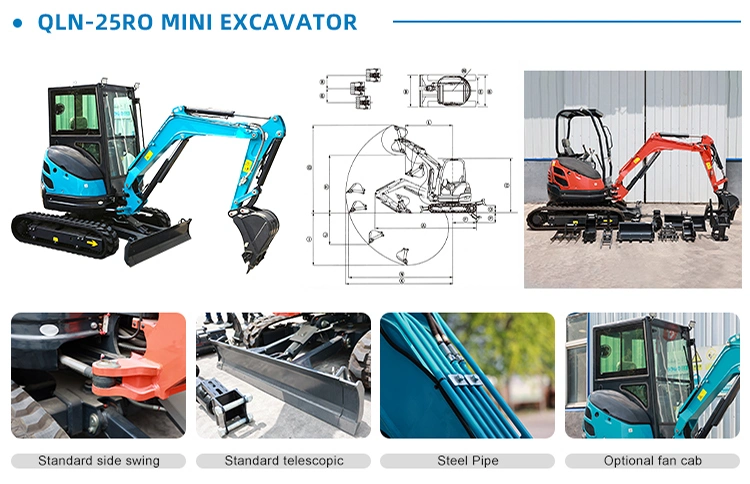 Agricultural Excavators Using Environmentally Friendly Engines and Rubber Tracks