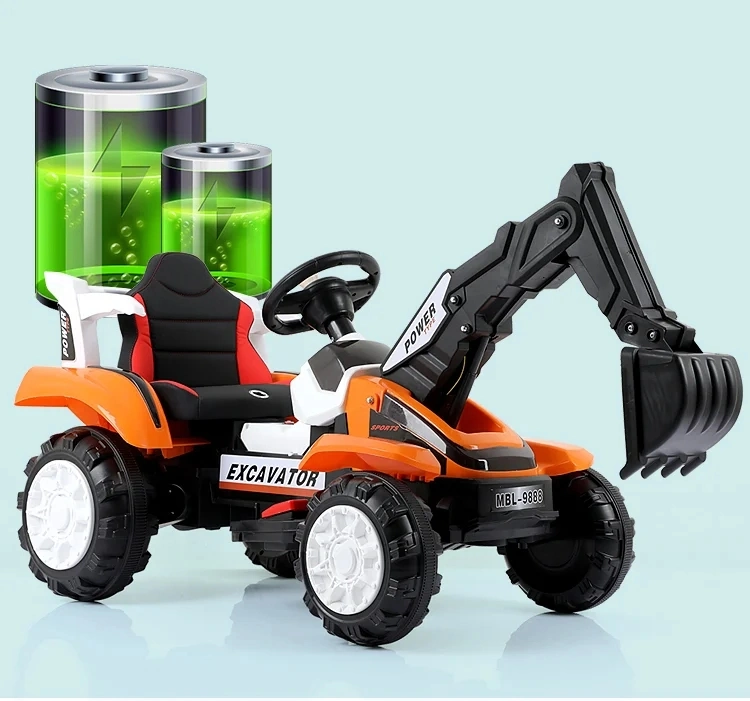 Manufacturer Wholesale with Early Education 6V Electric Excavator Toy Car Ride on Car for Children