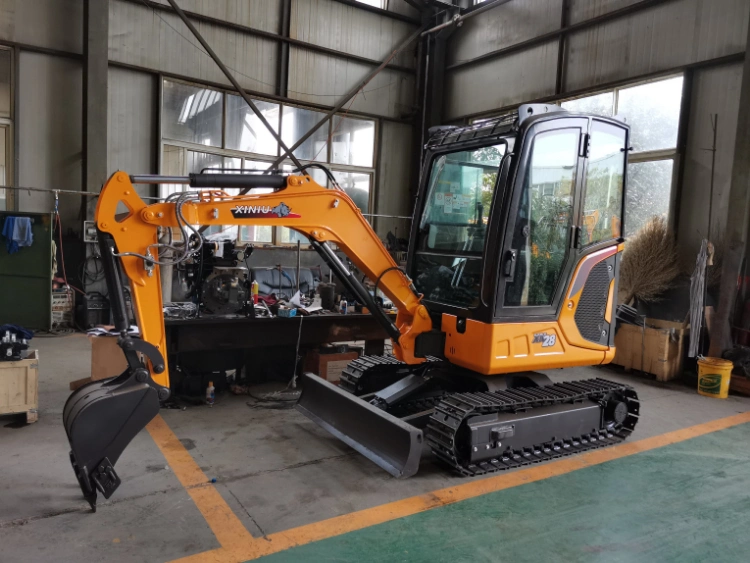 Rhinoceros Xn28 Crawler Excavators 2.8 Ton Bagger Machine Import Japan Mini Excavator Huge Excavators Trench Digger 0.05m3 Bucket with Grapple