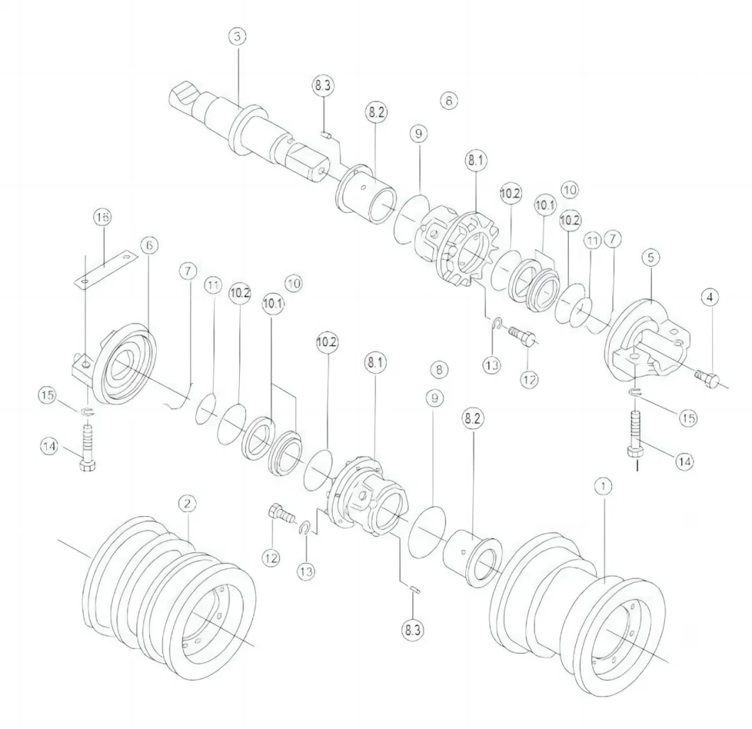 Ola Precision Mechanical Components Fabricators Excavator Roller China PC20-3 Hot-Selling Track Roller Excavator Track Bottom