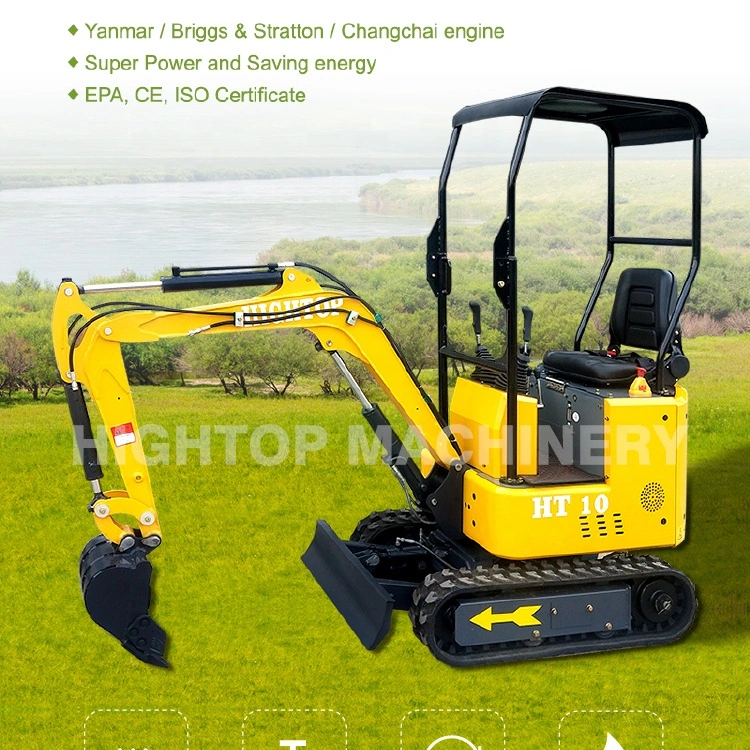 CE ISO High Performance Home Used Mini Crawler Backhoe Garden Micro Household Farm Construction Greenhouse Towable Hydraulic Excavator for Sale