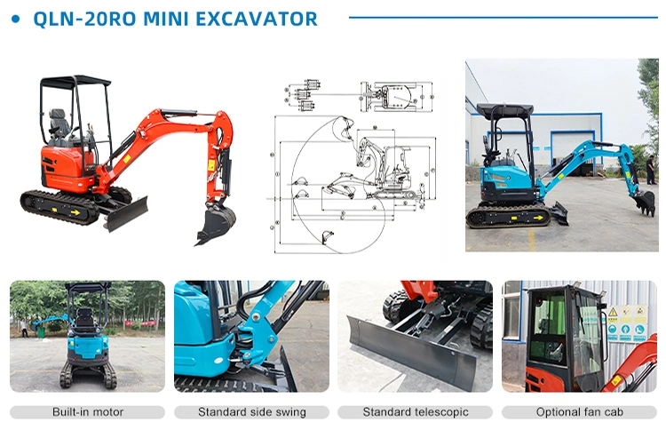 Agricultural Excavators Using Environmentally Friendly Engines and Rubber Tracks