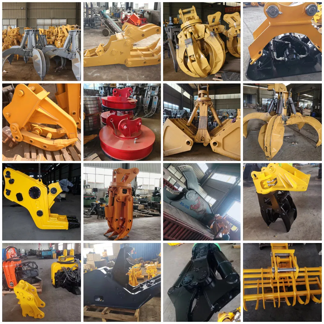 Excavator Parts Construction Machinery 360 Degree Rotary Excavator Grapple for Sale