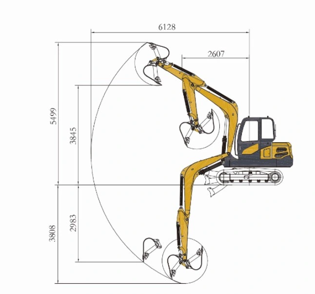 Luqing Brand CE Certified Lq65 New Engine Chain Front Shovel Bucket Household Hydraulic Pump 6 Ton Crawler Excavator