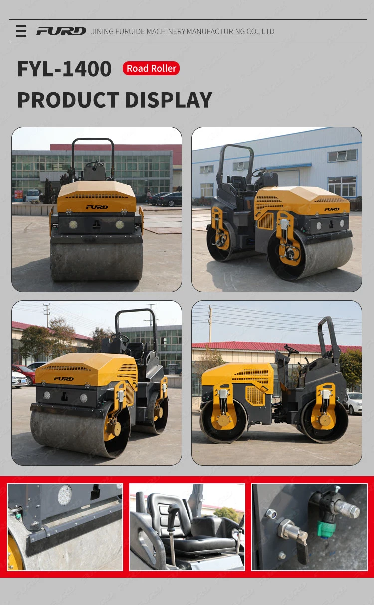 4 Ton Diesel Road Roller Hydraulic Double Drive Double Drum Vibratory Road Roller