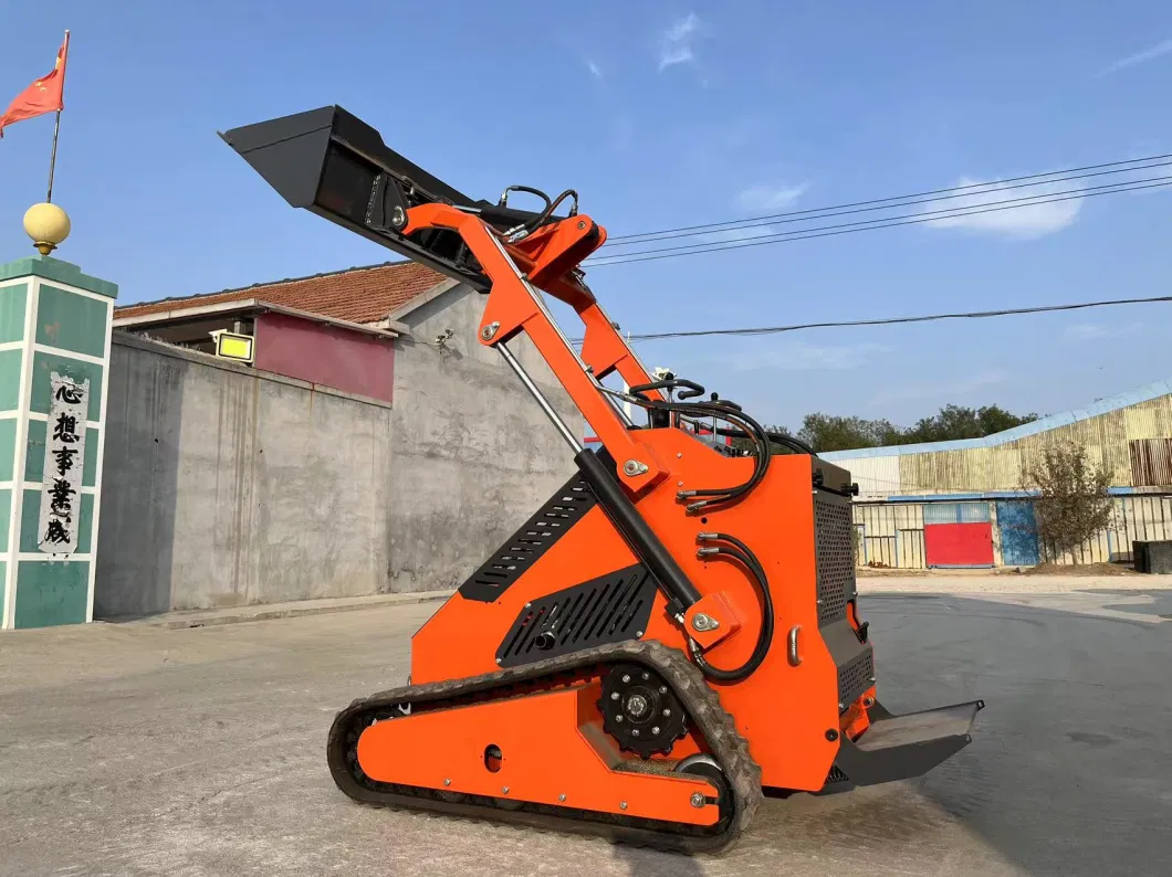 Diesel/Gasoline Engine Mini Skid Steer Loader Track Loader Wheel Loader with Lawn Mower/Trencher/Digger/Chipper/Sweeper/Driller