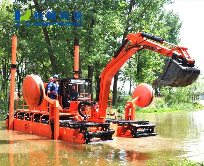 Amphibious Excavator Multi-Functional Crawler Amphibian Dredger