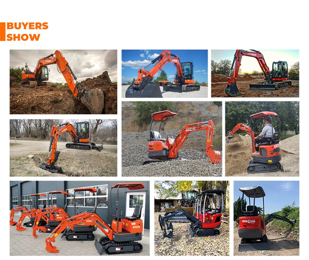 Everun Ere230 Hot Boom Best Supplies for CE Function Track Power Drive China Mini Diesel Digging Machine Digger Excavator