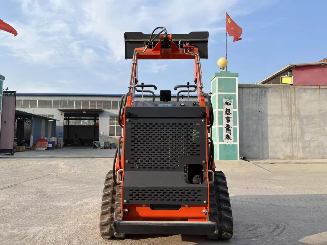 Diesel/Gasoline Engine Mini Skid Steer Loader Track Loader Wheel Loader with Lawn Mower/Trencher/Digger/Chipper/Sweeper/Driller