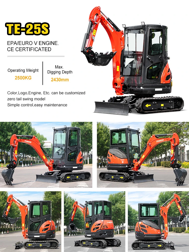 Factory Directly Sale Small Baggers Low Price Household Excavator Mini Digger Compact Electric Starting Mini Excavator 3.5 Ton