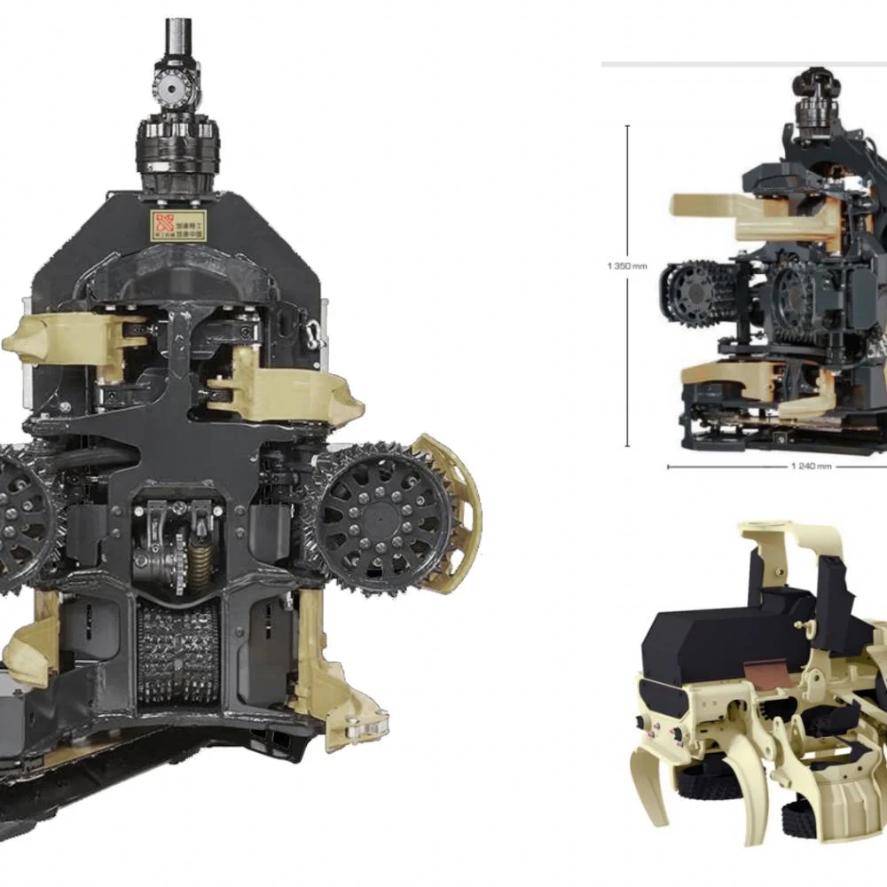 Wood Felling Tree Harvester Forestry Machine Excavator Mounted Log Logging Head