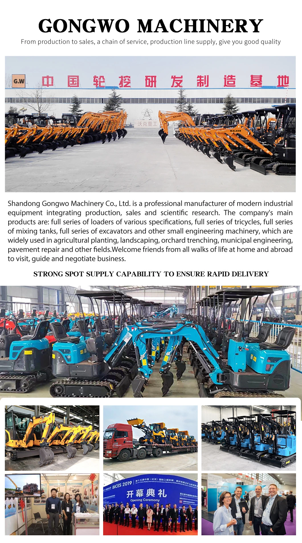 0.8t/1.0t/1.2t/1.5t 800kg1000kg1700kg 1.7ton 2.0ton Mini Excavator Hydraulic Diesel Electronic Flexible Chasis Swing Boom EPA4 CE Euro5 Gardon Construction