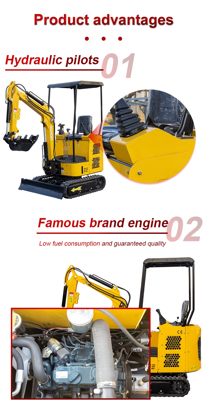 2022 New Hot Sale Mini Crawler Hydraulic Small Excavator Digging Machine