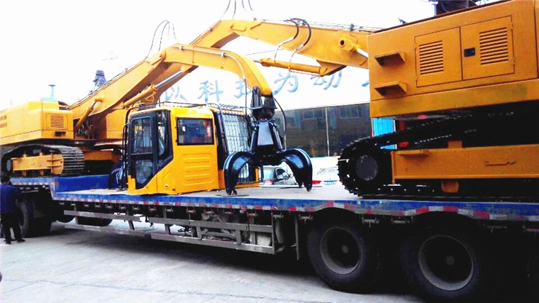 Yonggong Brand Electric Material Handler. 360-Degree Rotating Hydraulic Grab, Can Grab Grain, Yellow Sand, Steel, Wood