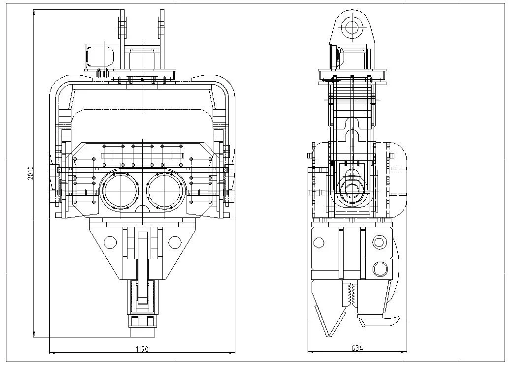 Excavator 12-18 Tons Hydraulic Pile Hammer Heavy Piling Drivers Machine