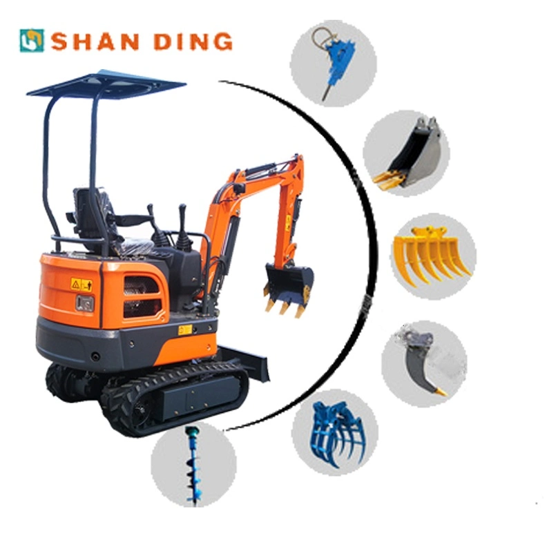 New Model Cheaper Price 1000 Kg Garden Excavator 1 Ton Mini Diggger 1 Ton Mini Escavator 1 Ton 2 Ton 3 Ton Mini Excavator