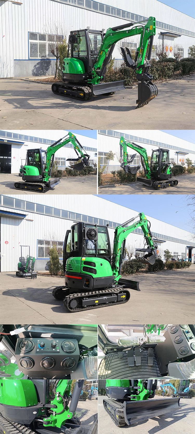 China Best Cheap 1t 1.5ton 1.8ton Hydraulic Electric Diesel Micro Digger Mini Excavator for Garden