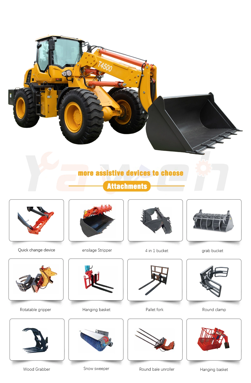 Durable Four Wheel Small Drive Front End Loaders for Sale Hydraulic System Electric Self Lifting Mini Bucket Loader Excavator