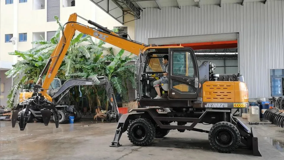 Jinggonghydraulic Lifting Cab Wheeled Leveling Machine Excavator in Leveler Rake with Steel for Spading Coal