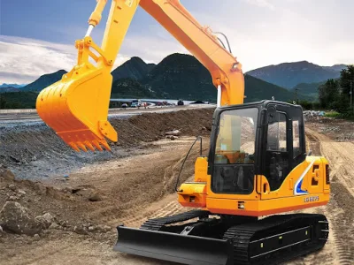 360 grados de rotación de la excavadora 7 toneladas de diesel con motor japonés LG6075