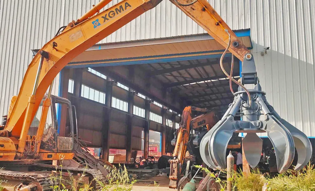 Excavator Demolition Rotary Hydraulic Scrap Metal Stationary Sorting Grab